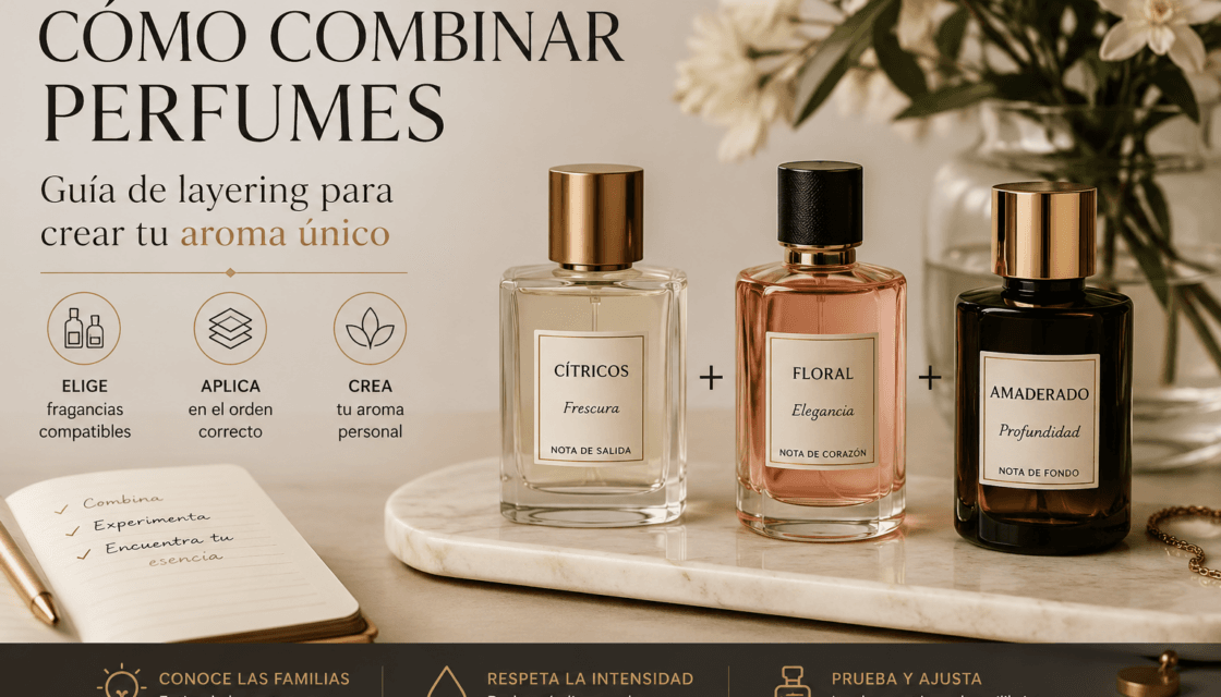 Guía para combinar perfumes correctamente mediante layering y crear un aroma único.